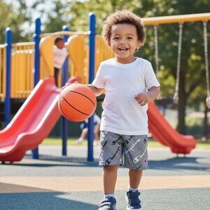 Champion Gray Kids Shorts | Logo Athletic Activewear